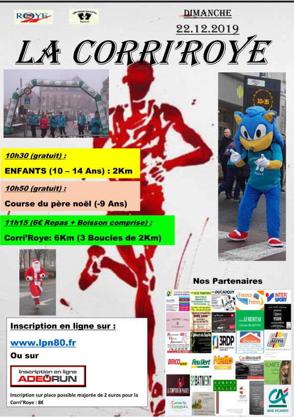 La Corri’Roye 2019 : ouverture des inscriptions